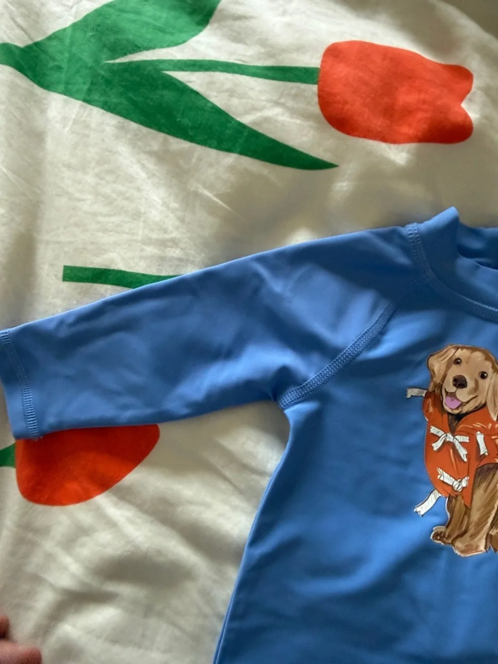 Polo Long-Sleeve Swim Rashguard with Dog Graphic - Picture 4 of 8